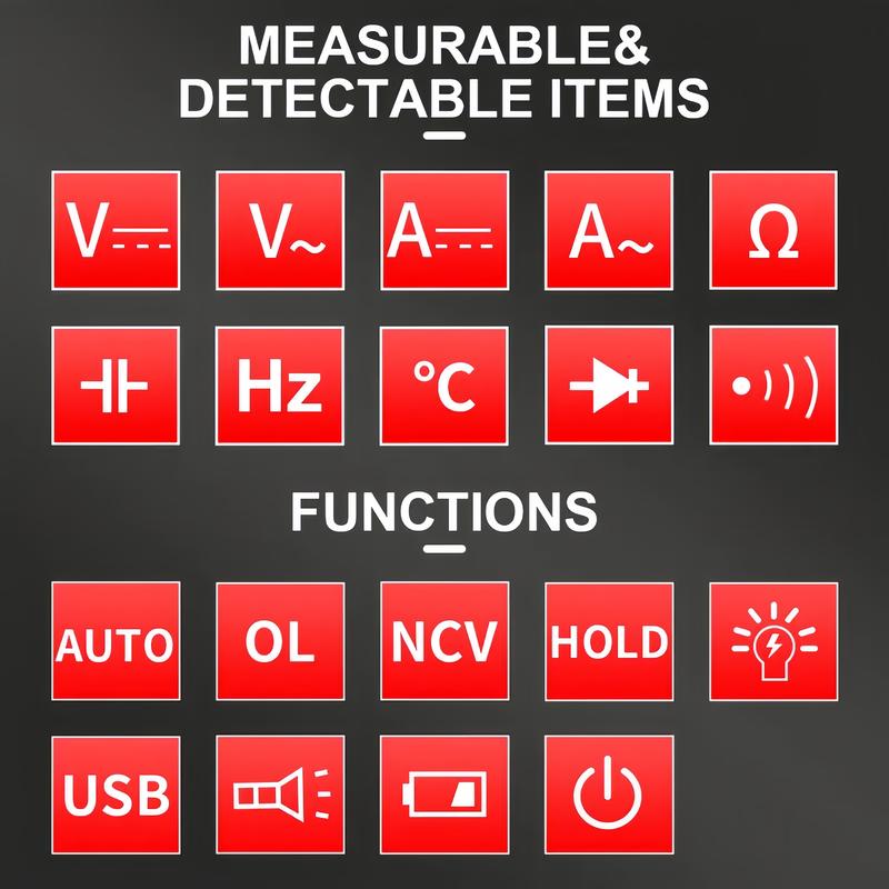 Fully automatic True RMS (TRMS) 6000-digit digital voltmeter suitable for home, automotive, and industrial applications.