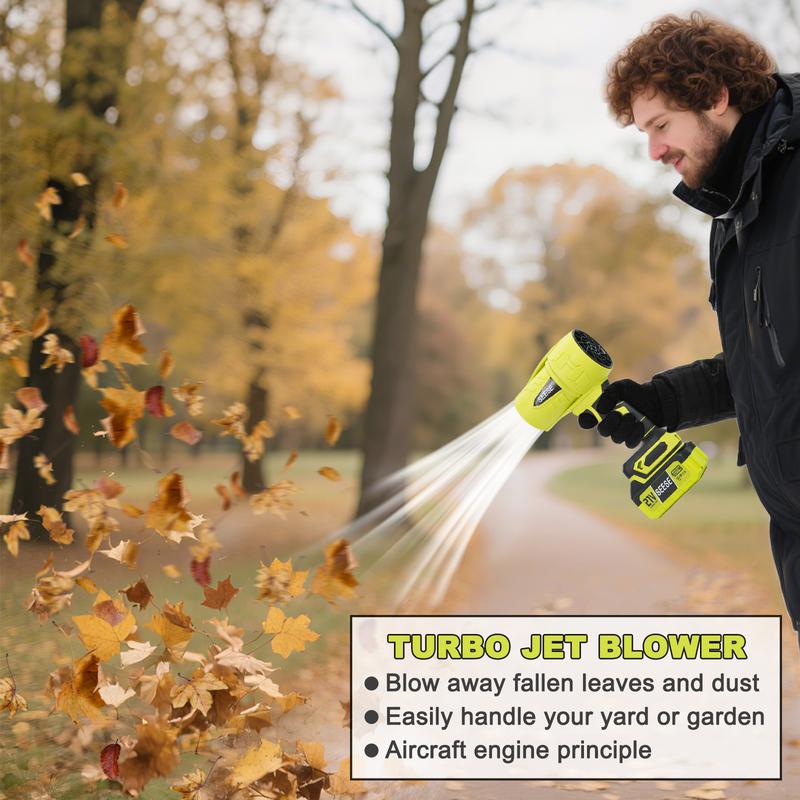 SEESE Turbojet Hair Dryer, Car Wash Dryer, Handheld Snow Blower, Cordless Turbo-Powered Dust Remover, Garden Maintenance
