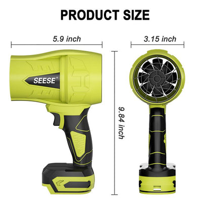 SEESE Turbojet Hair Dryer, Car Wash Dryer, Handheld Snow Blower, Cordless Turbo-Powered Dust Remover, Garden Maintenance